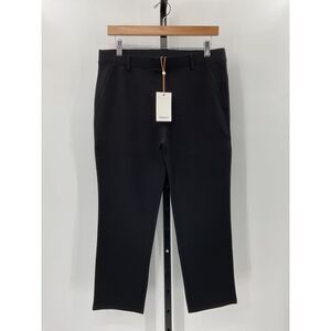 Quince Women's Ultra-stretch Ponte Straight Leg Pants - 26" Black L